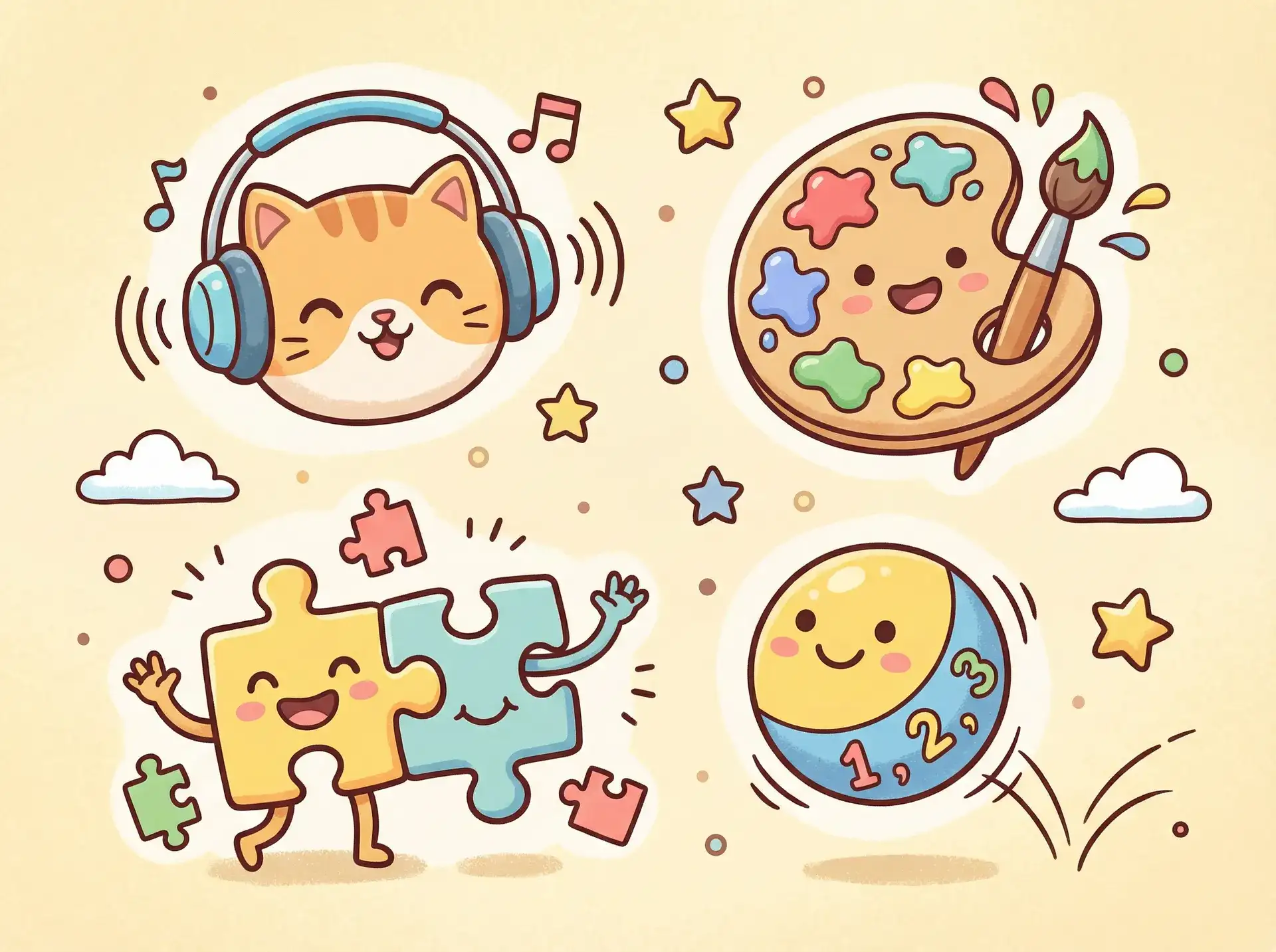 小朋友的手工作品 - 虐恋聊天室 益智创作